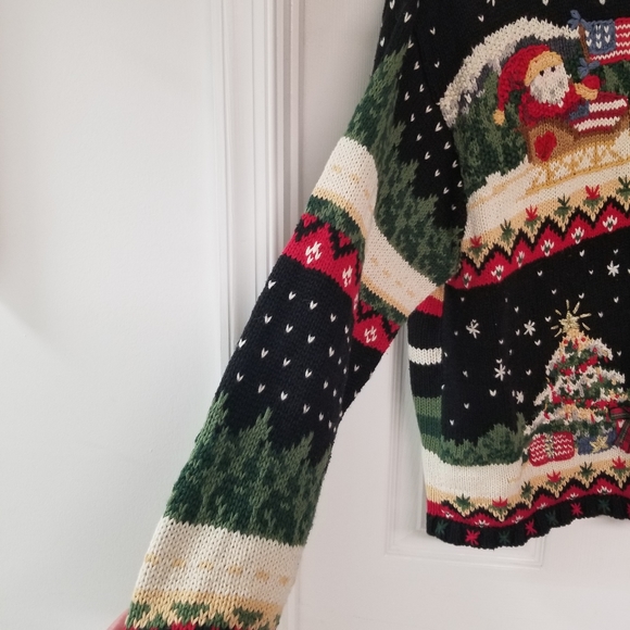 Christmas Ugly Sweater Cardigan Sz 22/24 - Picture 12 of 16